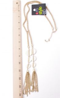 Style Lab   Antique Vintage Style Mesh Chain Tassel Pendant Fashion
