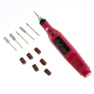 Nail Drill Pen Manicure Pedicure Polish Machine Red AU Plug