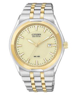 Citizen Watch, Mens Eco Drive Corso Two Tone Stainless Steel Bracelet