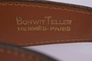 Authentic Hermes Brown Leather Belt Strap