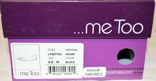 New Me Too Lysette Patent Black Size 6 10 Ballerina Flat 580461