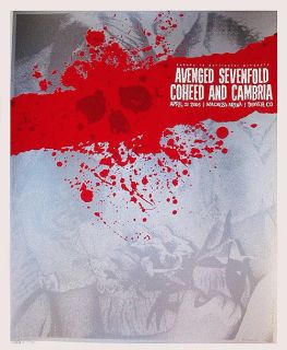 Avenged Sevenfold Coheed Cambria Concert Poster Slater