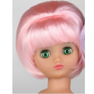 Horsman Rini Doll Bubblecut Short Sassy Pink Wig New
