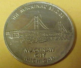 Mackinaw Bridge ft Michilimackinac Souvenir Token 3824C
