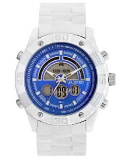 Unlisted Watch, Mens Analog Digital White Silicone Strap 47mm UL1222