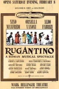 Rugantino RARE Broadway Flyer 1964 Flop Nino Manfredi