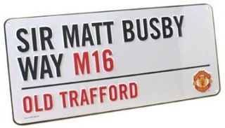 Manchester United Manu Football Club Metal Street Sign