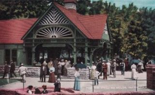 Vintage Divided postcard of SODA SPRINGS AND PAVILION, MANITOU, CO