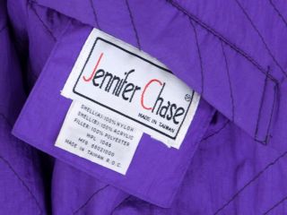 Graphic Big Puffy SWEATER COAT Jacket Pop Art Purple REVERSIBLE  L