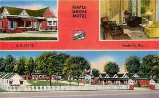 Huntsville Alabama Al 1950s Multi View Maple Grove Motel Vintage