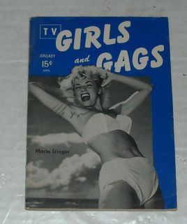 January 1955 TV Girls and Gags Digest Mens Magazine Pin UPS Sheree