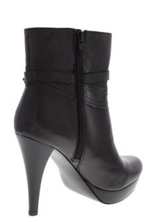 Marc Fisher New Teague Black Leather High Heel Ankle Platform Boots