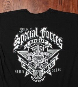 Dea Maltz Challenge 2012 3rd Special Forces Group T Shirt Black Large