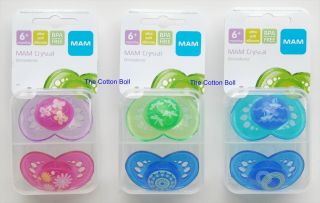 New MAM Baby Pacifiers Boy Girl 6 M Butterfly Sailboat
