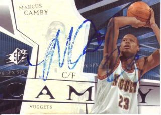 Marcus Camby Autograh Signed Card Denver Nuggets 17