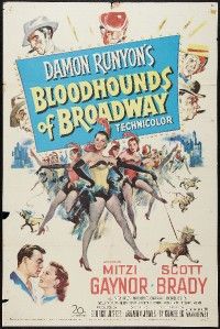 Bloodhounds of Broadway Original Movie Poster 1952 FN