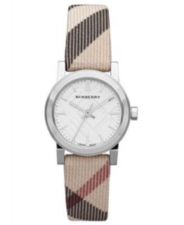Burberry Watch, Womens Swiss Nova Check Fabric Strap 26mm BU9212