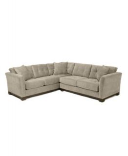 Elliot Fabric Microfiber Sectional Sofa, 2 Piece Chaise, 108W x 95D