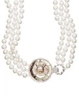 Pearl Necklace, Sterling Silver Cultured Freshwater Pearl Necklace