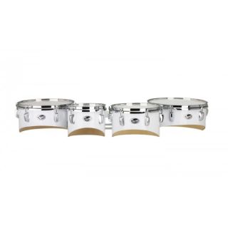 ASTRO DRUMS MRQ WH MARCHING QUAD TOM SET 8 10 12 & 13 W/ CARRIER
