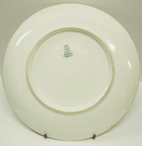 Antique J C Jaeger Green Dayton Bavaria Porcelain Salad Plate Painted