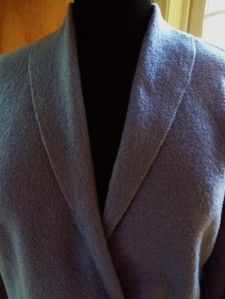 Marconi Dusty Periwinkle Blue Boiled Wool Wrap Jacket . Fabulous Color