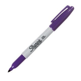 Sanford Sharpie Permanent Marker, Fine Point, Purple, EA   SAN30008EA