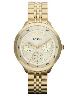 Fossil Watch, Womens Editor Gold Tone Stainless Steel Bracelet 39mm