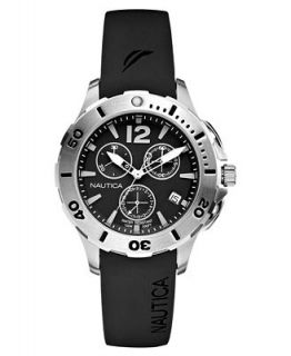 Nautica Watch, Chronograph Black Resin Strap 38mm N15614M