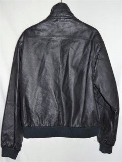 Wilsons Leather Mens Black Leather Jacket with Zip Out Faux Fur Lining