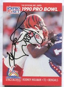 Bengals Tulane Rodney Holman 1990 Pro Set Signed Autograph