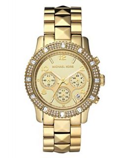 Michael Kors Watch, Womens Chronograph Gold tone Stainless Steel