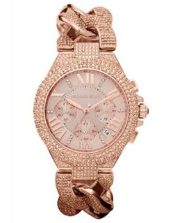Michael Kors Watch, Womens Chronograph Camille Rose Gold Tone