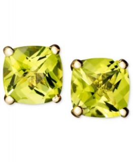 14k Gold Ring, Peridot (3 1/4 ct. t.w.) and Diamond Accent Rectangle