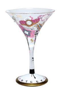 Lolita Glassware 5 OClock Somewhere Martini Glass
