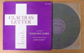 Marjorie Lord Claudias Letter Earle Hagen Fan LP
