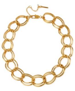 Vince Camuto Necklace, Chocolate Tone Clear Pave Link Necklace