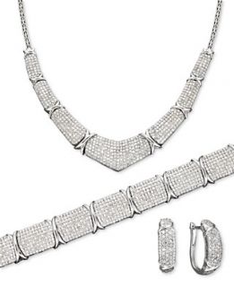 Diamond Jewelry Collection, Sterling Silver Diamond Jewelry Ensemble