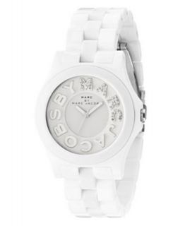 Marc by Marc Jacobs Watch, Womens Riviera White Plastic Bracelet
