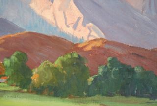 Old California Plein Air Painting Eucalyptus Trees Landscape Listed
