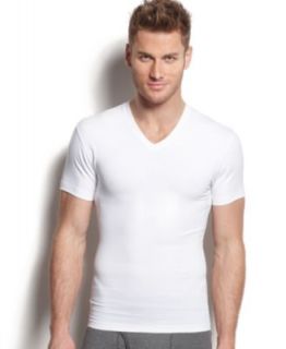 Alfani Underwear, Cotton Spandex V Neck T Shirt 2 Pack   Mens