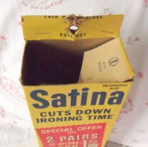 Satina Starch Store Display w Product Laundry Ironing 12 Boxes