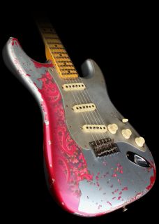 Fender Custom 69 Stratocaster Relic Electric Guitar Blue Metallic