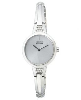 Citizen Watch, Womens Eco Drive Stainless Steel Bangle Bracelet 26mm