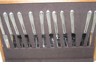 Wm Rogers Sons Silverplate Exquisite Pattern 78 Piece
