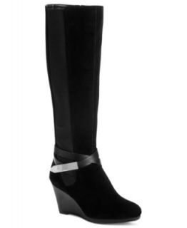 Calvin Klein Womens Shoes, Lucia Tall Wedge Boots