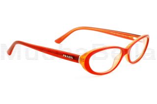 Prada Eyeglass Frames VPR 15M ZYD 1O1 Red with Silver Logo New