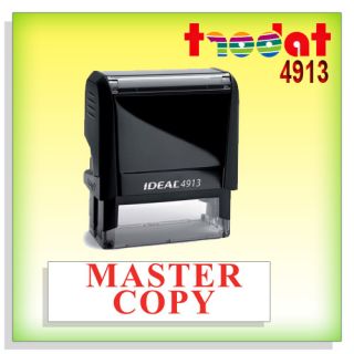 Master Copy Office Stock Self Inking Rubber Stamp Red Trodat 4913