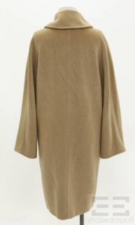 MaxMara Camel Wool Cashmere Double Breasted Coat Size US4