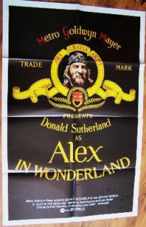 ALEX IN WONDERLAND ~~ DONALD SUTHERLAND ~ Paul Mazursky ~ 2 Styles 1